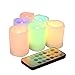 Candle Choice Set of 6 Color Changing Flameless Votive Candles with Remote and Timer