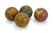 Set of 4 Antique Finish Decorative Globe Spheres 4"