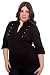 Torrid Plus Size Black Military Button Tab-Sleeve Top