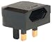 Euro 2 Pin to 3 Pin Converter Plug / Adapter - Black CP1*