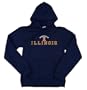 Illinois Fighting Illini Women's Hooded Pullover Sweatshirt (Large, Navy)