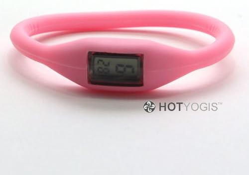 Pink Fashionable Silicone Digital Sports Bracelet Wrist Watch (Ion Jelly Anion)