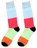 Fine Fit Fancy Colorful Mens Colorful Stripe Dress Socks - 1 PAIR - SD002
