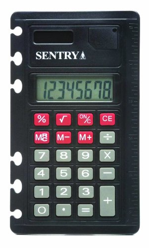 SENTRY CA378 Solar Powered Notebook Standard Function Calculator