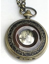 Steampunk OLD ENGLISH Pocket Watch Mechanical Chain Steam Punk Nekclace Fob