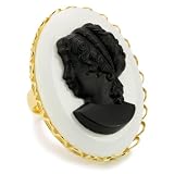 Privileged NYC Black And White Cameo Ring 2