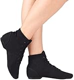 Adult "Broadway Jazz" Over-the-Ankle Canvas Jazz Boot,T7502