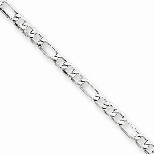 Solid 14k Yellow Gold 2.50mm Figaro Link Anklet Bracelet - with Secure Lobster Lock Clasp