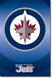 Professionally Framed Winnipeg Jets Logo Sports Poster Print - 22x34 with RichAndFramous Black Wood Frame