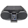iLive Portable Boom Box with CD Player and Dock for iPod (Black)