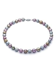 PremiumPearl 9-10mm AAA Quality Multicolor Baroque Freshwater Pearl Necklace