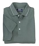 Port Authority Ottoman Rib Sport Shirt with Hemmed Sleeves(K438), L, Cypress/Stone/Navy