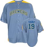 Robin Yount Milwaukee Brewers Cooperstown Throwback Laser Jersey