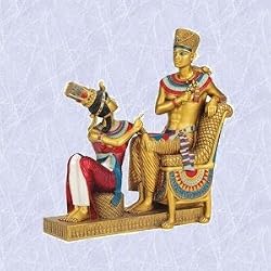 Egyptian king tut statue n queen Ankhesanamun sculpture