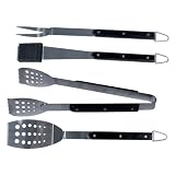 Brinkmann 9030 Stainless-Steel 4-Piece Barbecue Tool Set, Non-Slip Handles