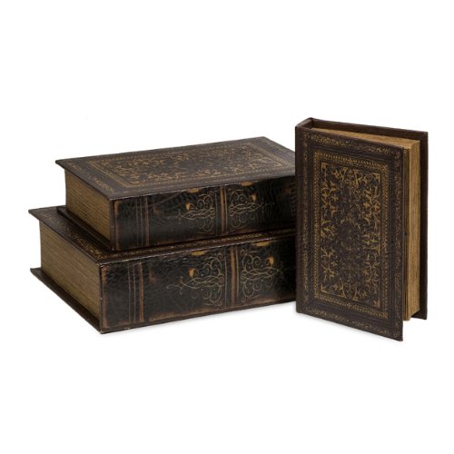 IMAX Old World Book Box Collection Set of 3
