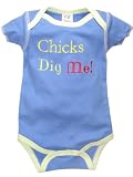 Chicks Dig Me! Short Sleeve Onezie Bodysuit by Baby Essentials