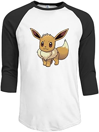 Men's Eevee Normal Pokemon Style Raglan Shirts
