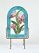 Gallery Art Glass Butterflies in Garden/Blue 3-D Windows