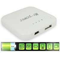 ePathDirect® Ivory Pocket-sized Portable Fashion Design Multifunctional 6 Connectors Convenient Widely Used Mobile Charger, With 2000mAh Capacity, for iPhone 4, Mobile Phone, MP3, Digital Camera, PSP, iPod & More
