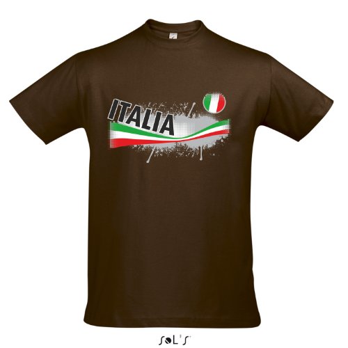 Fanshirt Herren ITALIA, Italien Ländershirt EM / WM Trikot S-XXL , Earth , M
