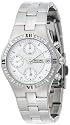 Pulsar Women's Crystal Accented Chronograph Silver-Tone Stainless Steel Watch #PF8211