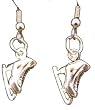 Sterling Silver 3D Ice Figure Skate Earrings 925