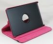 Hot Pink 360 Rotate Holster Folio Leather Stand Case for Amazon Kindle Fire
