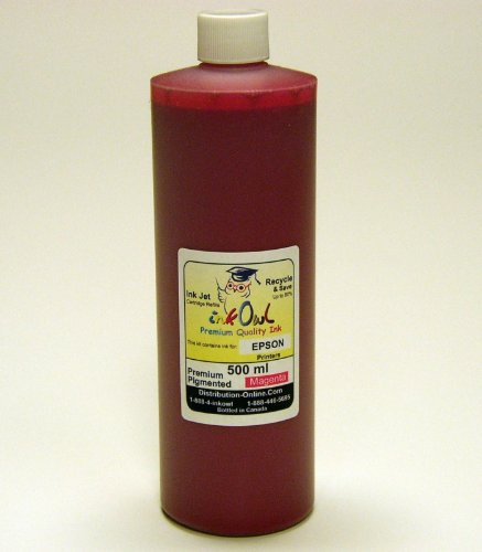 500ml Magenta InkOwlÂ® Premium Pigmented ink for EPSON printers using Durabrite ink - Made in the USA