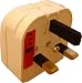 CABLE MOUNTAIN USA, China, Japan (2 pin) to UK (3 pin) White Travel Adaptor / Converter Plug, 10 amp White