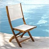 Infinita Corporation 899029001705 Plantation Teak with Ferrari Batyline Folding Chair