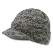 Knit Universal Digital Camo Cuff Beanie Visor - Winter Wear/Sports - Grey