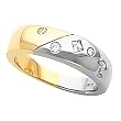 18K Yellow Gold and Platinum Diamond Anniversary/Wedding Band - 0.12 Ct.