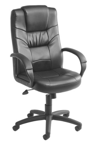 Executive High Back Chair in Leatherplus Black - B7502