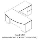 Bush Industries Right L-Return Desk, 71-1/8x81-1/2x29-5/8, 2/2, CY