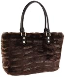 LOVE MOSCHINO Women's Ever Faux Fur Shoulder Bag,Black,One Size