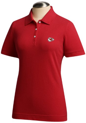 NFL Kansas City Chiefs Women's Ace Polo, Cardinal Red, Medium