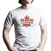 CANADA - WAVY MAPLE LEAF T-Shirt - 100% Fine Jersey Combed Cotton MENS / UNISEX T-Shirt - Sweat Shop Free