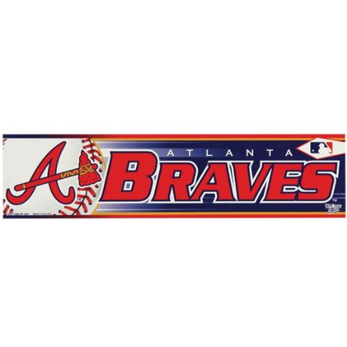 Atlanta Braves - Logo & Name Bumper Sticker MLB Pro Baseball