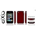 XSKN eXo Mask Iphone 3G Two-Tone Premuim Silicone skin case cover Color - Black on Burgundy (Maroon) - Includes Screen Protector and Earcaps