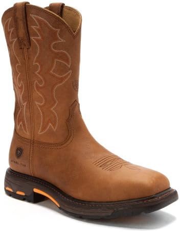 Ariat Mens Workhog Square Steel Toe Boot (10.5 D, Rugged Bark)