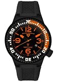 Swiss Legend Men's 21818P-BB-01-OB Neptune Collection Black Ion-Plated Black Rubber Watch