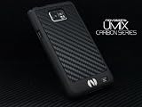Samsung Galaxy S 2 II i9100 Novoskins UmiX Ultra Thin Black Bumper Hard Back Case Black (Schwarz) Carbon Series