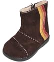 Julie Brown Suede Boot with Citrus Stripes (c) ~ infant & toddler