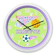Olive Kids - Game On Personalized Clock (White)