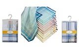 Lot de 12 mouchoirs pour homme 100 % coton