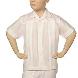 Boys Irish linen shirt in white short sleeve.