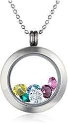 Charmed Lockets Multi-Color Swarovski Crystal Charms Pendant Necklace, 24"