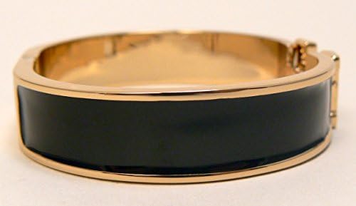 HK0101 H Logo Gold Black Bangle Bracelet US SELLER