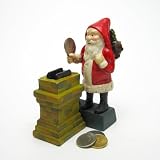 Santa at the Chimney Collectors' Die Cast Iron Mechanical Coin Bank